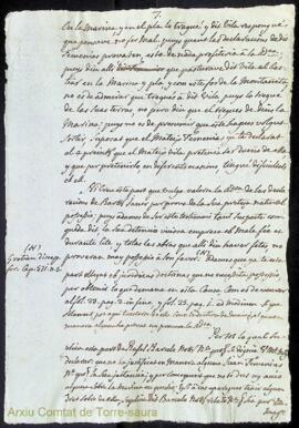 Document incomplet de caràcter judicial entorn a la pastura de bestiar en una marina relacionada ...