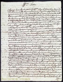 Carta de remitent indeterminat adreçada a un religiós de l'Església de Menorca