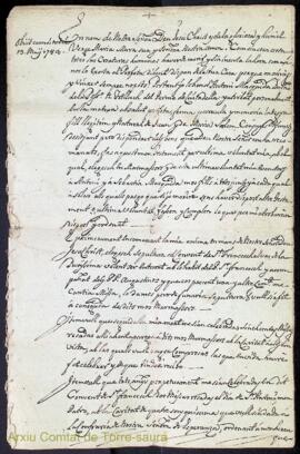 Testament de Antoni Masquida y Salom de die 29 Abril 1782 y codicil de 14 maig 1783