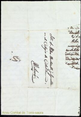 Carta emesa per Francisco Martorell i Olives adreçada al seu nebot Pedro Martorell i Squella dura...