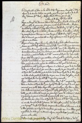 Escrits de Bernardo Ignacio Olives i Quart, batlle general i jutge ordinari de l'illa de Menorca,...