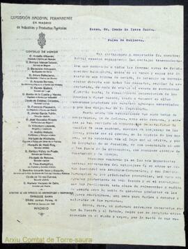 Miscel·lània de documents adreçats als comtes de Torre-saura i a diferents familiars, entre els q...