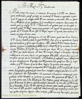 Correspondència emesa per diferents remitents adreçada a Bernardo Magín Olives i Martorell, amb n...