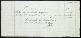 Comptes de les feines fetes per diferents mestres a les propietats del comtat i despeses i compte...